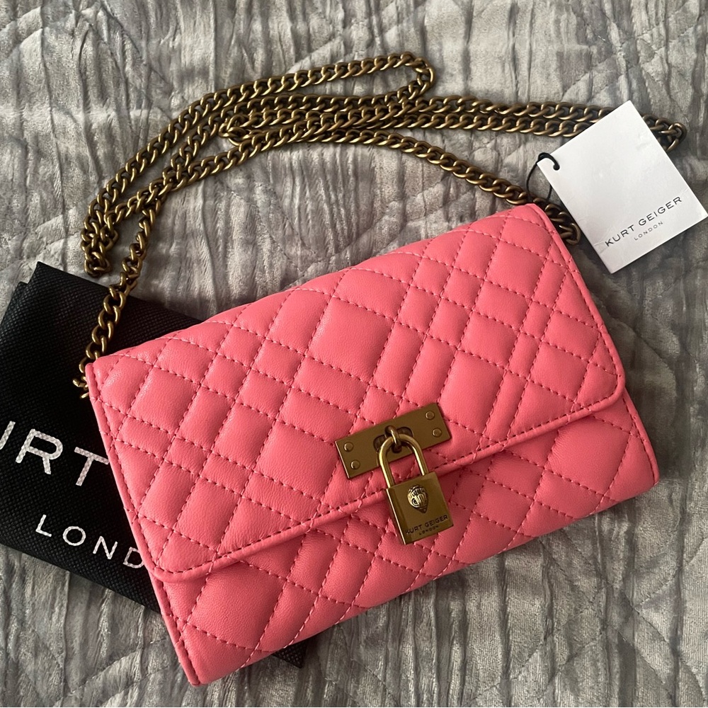 💯 Kurt Geiger London Brixton Chain Wallet NWT
